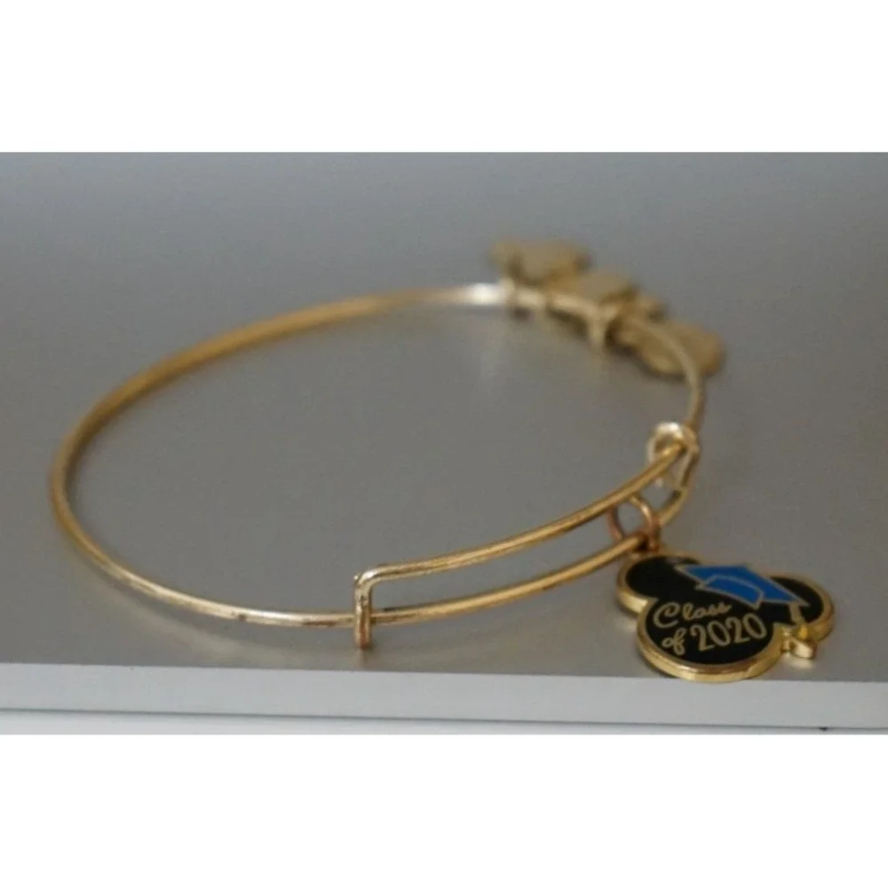 Disney Parks Alex & Ani Class of 2020 Graduation Cap Bangle‎ Bracelet Gold